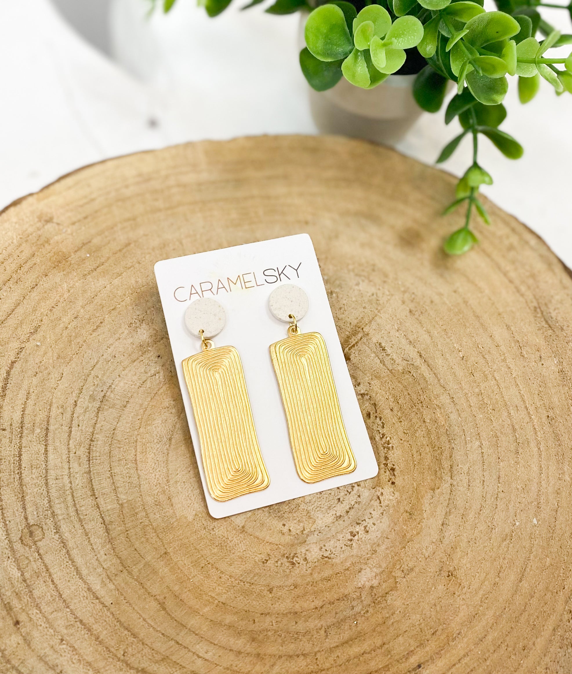 RECTANGLE DROP EARRINGS